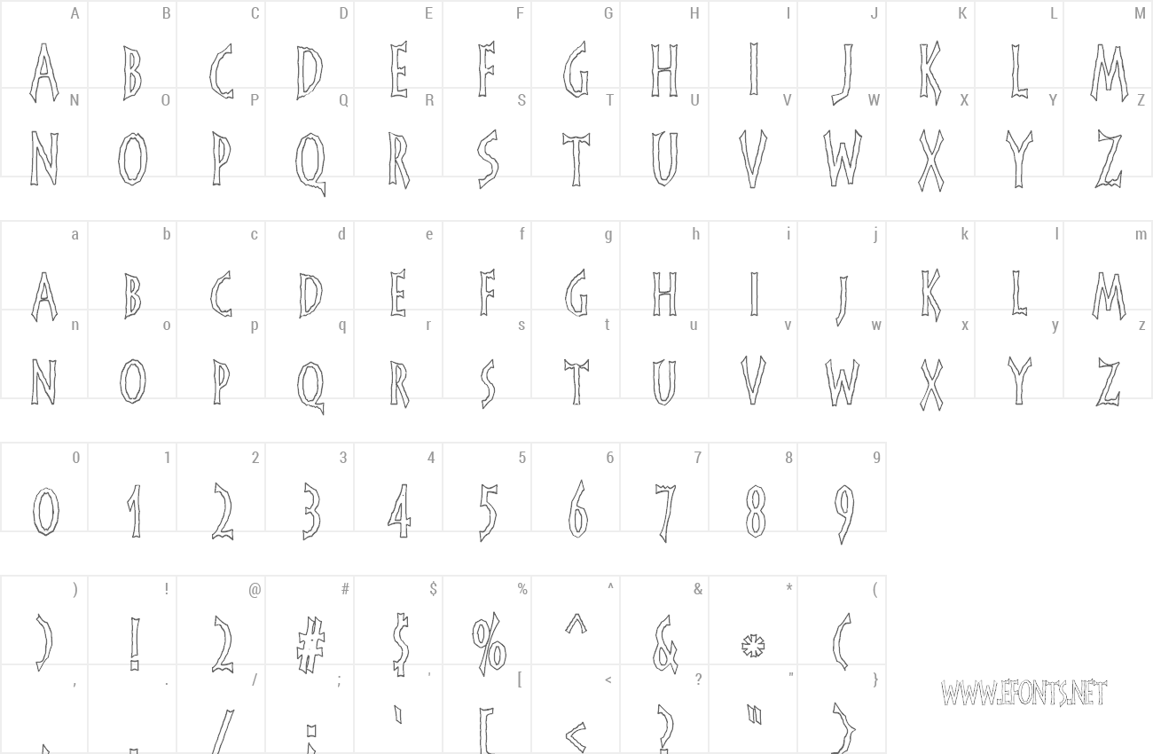Font FrankenDork preview